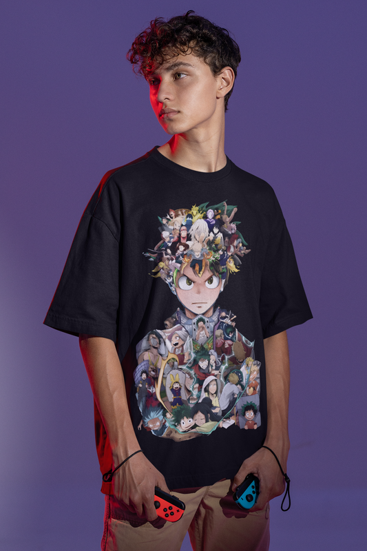 Deku Moments Oversize Anime Drop Shoulder Unisex T-Shirt